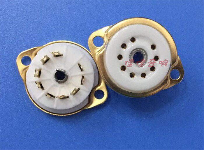 Ceramic small nine-foot vacuum tube seat GZC9-F-G 9-foot tube seat canopy 6n2 6n3 6n4 6P1 12AX7