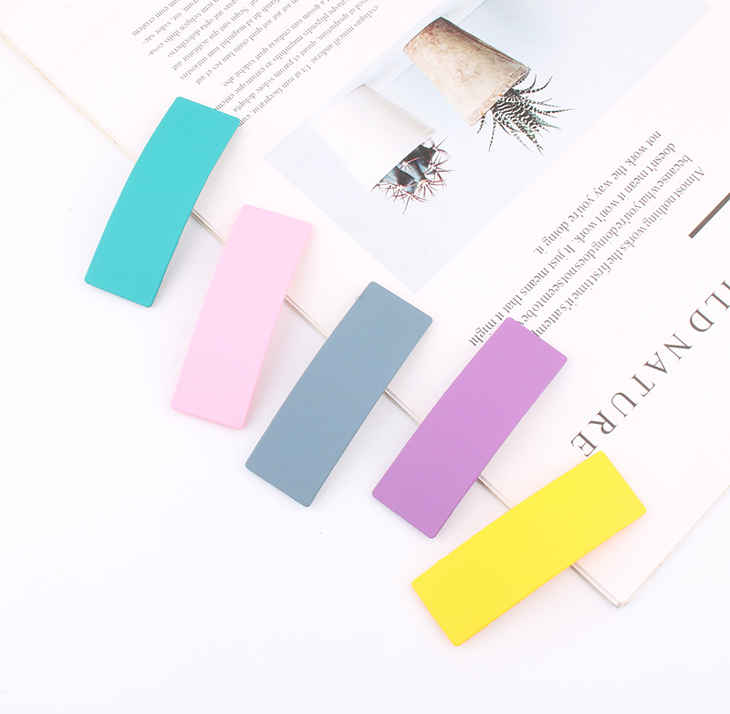 Net bangs bangs clip cô gái trái tim BB clip frosted kẹp tóc kẹo màu chéo mặt clip từ clip phụ kiện tóc Hàn Quốc mũ - Phụ kiện tóc trâm cài tóc đơn giản