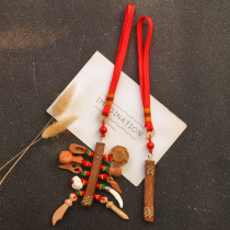 Wild Peach Tree Branches Crib Head Pendant Pregnant pregnant woman Childrens anti-shock and cry Peach Wood Sword Car Pendant