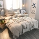 Coral nhung bốn mảnh dày chăn che nhung mùa đông nhung lông cừu cộng với flannel nhung ấm giường
