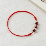 Браслет на ногу из граната, регулируемый брендовый небольшой дизайнерский браслет из красной нити, популярно в интернете, изысканный стиль