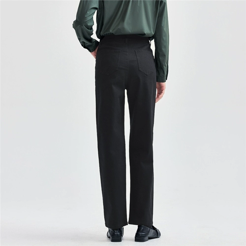 Брюки Giordano, женские простые брюки в пригородном стиле, женские повседневные брюки из эластичного хлопка с карманами и пуговицами 𫔮 05414087