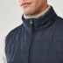 Giordano vest Nam màu rắn cổ áo vest cotton Zipper Zipper chần vest nam 01078625