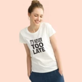 Хлопковая летняя футболка с коротким рукавом, тренд 2017