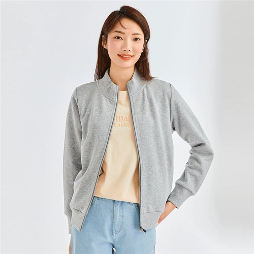 Однотонная куртка, кардиган для отдыха, лонгслив с молнией, толстовка