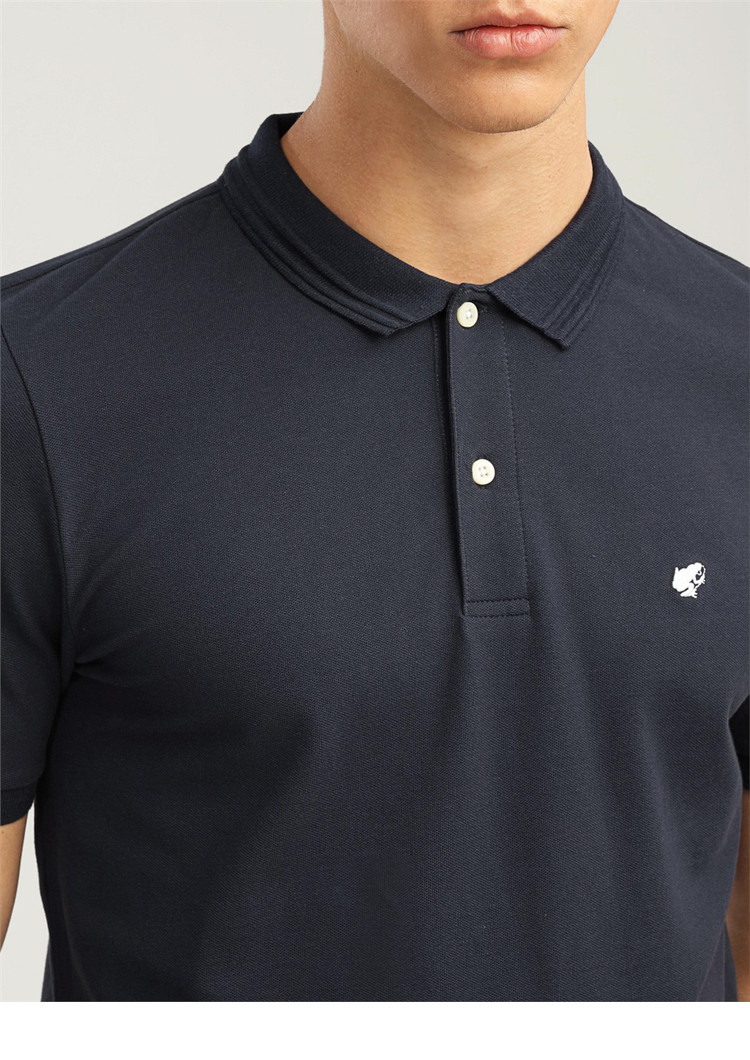 Giordano nam polo áo sơ mi căng bông ếch thêu polo áo sơ mi nam ngắn tay áo polo 01018212