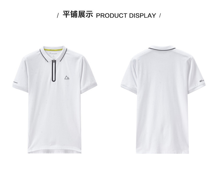 Giordano của nam giới polo áo sơ mi nam dây kéo nửa mở Polo shirt letter in ấn POLO nam 01018201