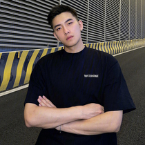 Summer Korean version Trend pure cotton loose with high street wind men and women with the same sum of wins