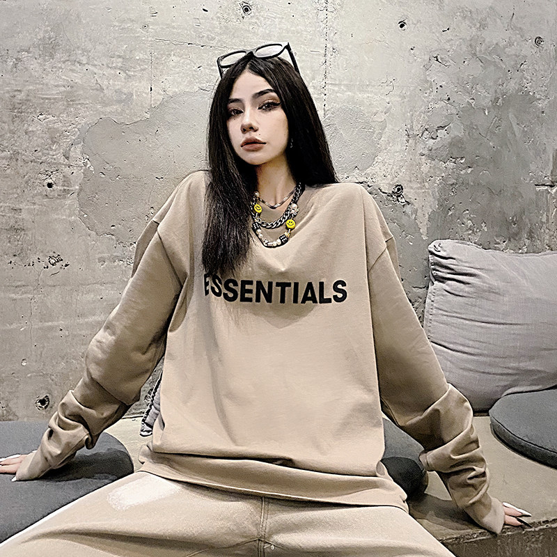 Tide brand good goods recommended 2022 autumn and winter chest letter ins men and women with the same style loose niche