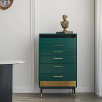 Modern light luxury solid wood chest of drawers bedroom simple locker creative design flip type mirror jewelry storage cabinet