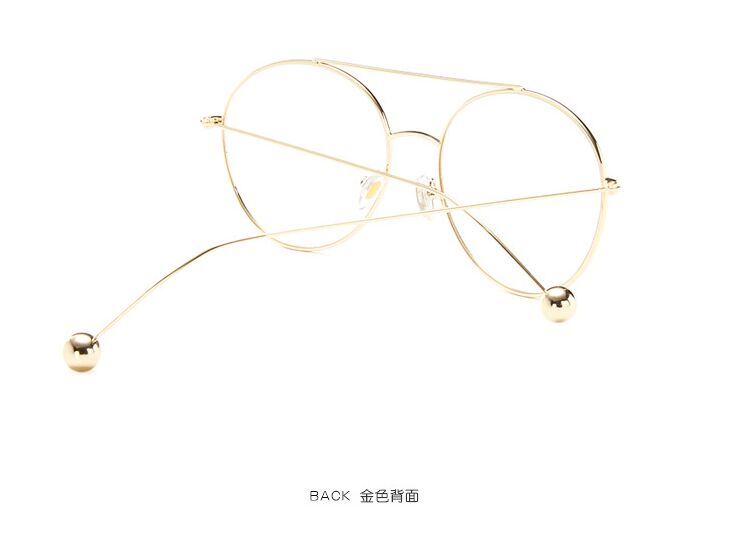 Khung tròn nữ retro có thể được trang bị ống kính cận thị dây vàng khung mắt thủy triều phiên bản Hàn Quốc cá tính mặt to bằng thép bóng mặt sửa chữa kính mát nam