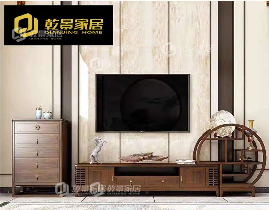 Mới Trung Quốc phong cách ngăn kéo gỗ rắn hiện đại tối giản Zen ánh sáng sang trọng thiết lập đồ nội thất sáng tạo - Bộ đồ nội thất