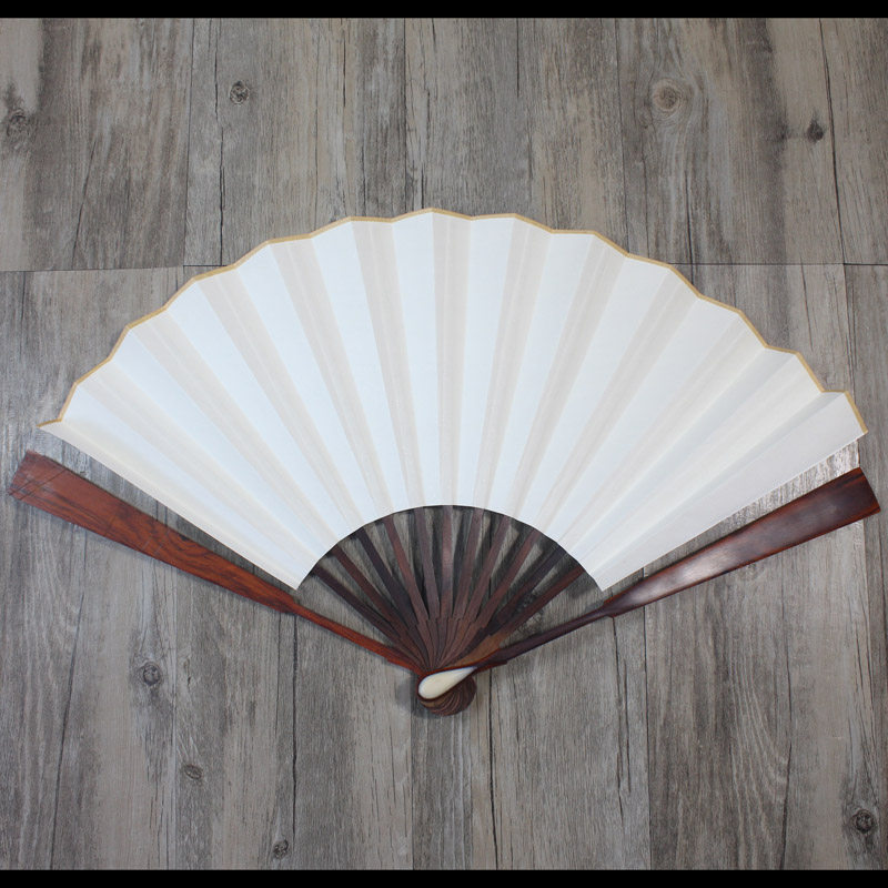 Anhui Jing County 10 inches 13 square Whole Wuxi Chicken Fin fan manually declared blank calligraphy fan