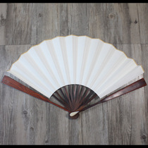 Anhui Jingxian 10 inch 13 square full Umu red wood chicken wing wood folding fan handmade paper blank calligraphy and painting fan surface