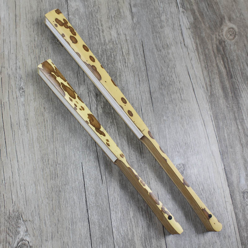 China Xiangfei Meifei folding fan spotted bamboo fan Su Gong fan writing and play collection fan calligraphy and painting fan Xiangfeizhu 9 5 inch