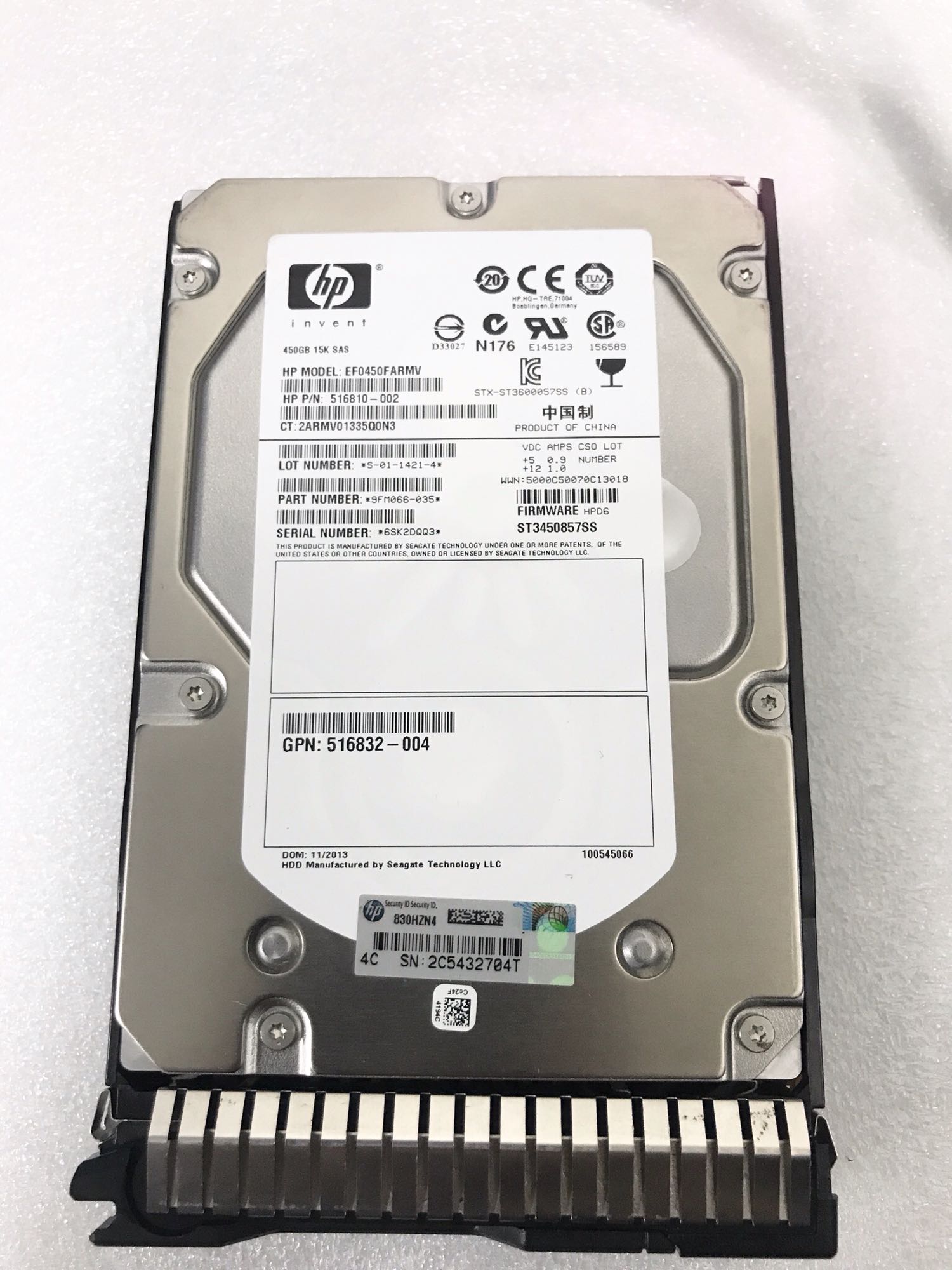 HP 652615 -B21 653951-001 450G 15K 3 5 SAS Original