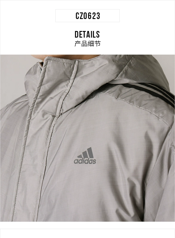 Áo khoác cotton nam Adidas ấm áp dài xuống áo khoác 2018 mùa đông áo khoác thể thao cotton mới