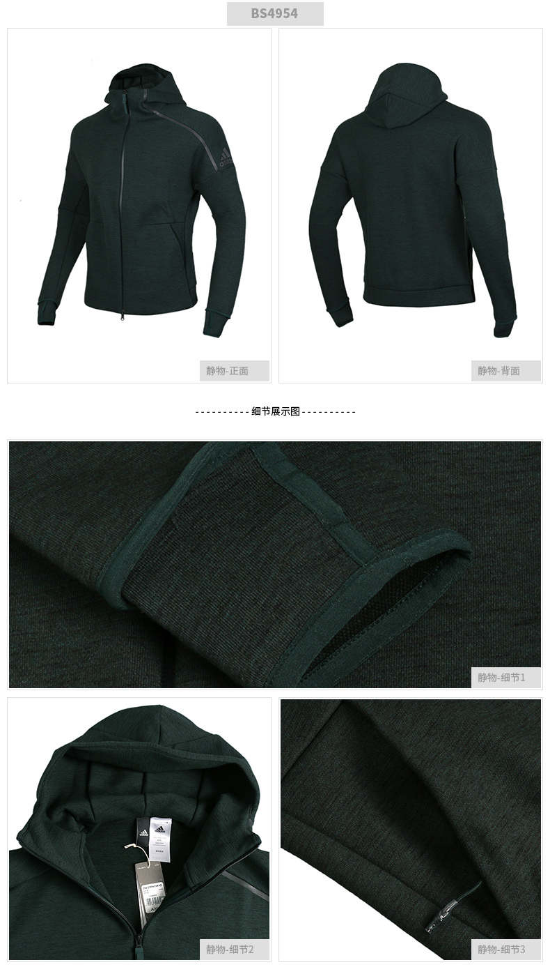 Adidas nam áo khoác 2018 mùa xuân ZNE đào tạo trùm đầu thể thao ấm áo khoác áo khoác CG1484 áo khoác the thao nữ adidas