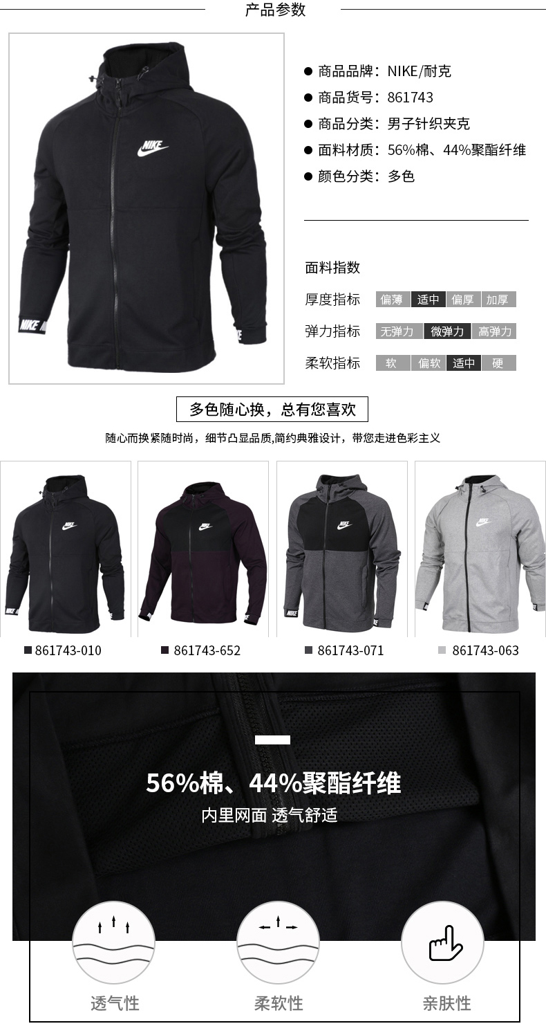 Áo khoác thể thao Nike Nike phù hợp với áo khoác nam 2019 mùa xuân mới phần mỏng áo khoác thoáng khí quần âu - Thể thao sau áo cầu lông