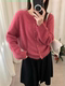 79016 All-Wool Brushed Korean-Style Round-Neck Soft Knit Cardigan Sweater with Small Gold Buttons for Women, Early Spring 2026 New Model