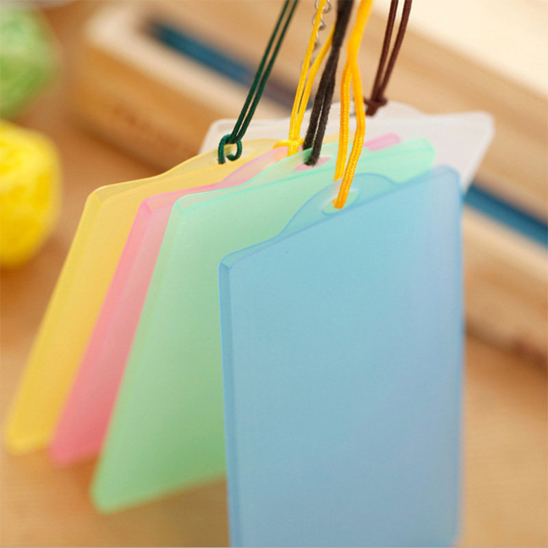 Transparent color bus card set Room card anti-magnetic ID card set Translucent hard plastic set Candy color