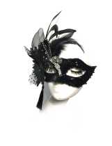 Venice nightclub Black mystery sequin super flash mask Halloween masquerade party female cosplay