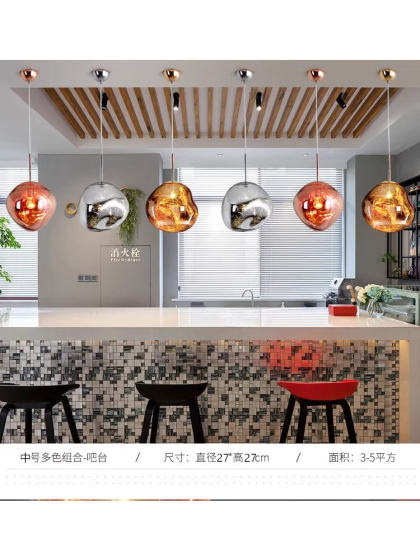 High-Brightness Led Staircase Lava Chandelier, Large Villa Loft Duplex Living Room Long-Line Chandelier, Dining Room Bar Counter Lamp