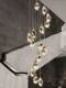 Light Luxury and High-End Bedroom Bedside Meteorite Crystal Chandelier, Creative Entrance Hallway, Staircase Long Chandelier