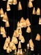 Nordic Creative Ceramic Roll Paper Chandelier Modern Villa Living Room Hotel Morning Glory Decoration Staircase Designer Lighting