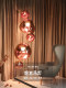 High-Brightness Led Staircase Lava Chandelier, Large Villa Loft Duplex Living Room Long-Line Chandelier, Dining Room Bar Counter Lamp