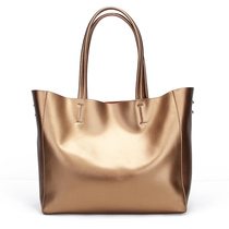 Leather women bag 2021 new bag versatile simple commuter shoulder bag women autumn and winter big bag large capacity tote bag