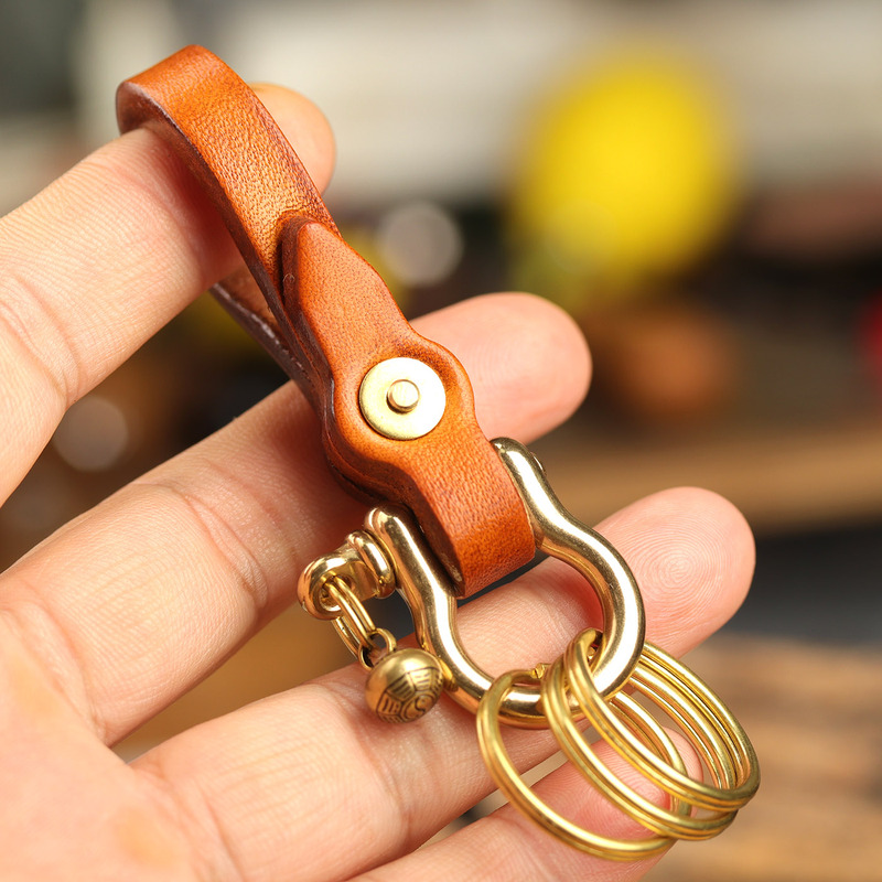 Handmade Japanese Tochigi Brass Keychain, Durable and Secure with a Unique Original Design Handmade Japanese Tochigi Brass Keychain, Durable and Secure with a Unique Original Design