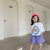 Han Edition New Pint Children Dress Loose Half Sleeve Blouse Children Summer Style Short Sleeves T Boy Girl 100 Hitch Cartoon Printed T-shirt