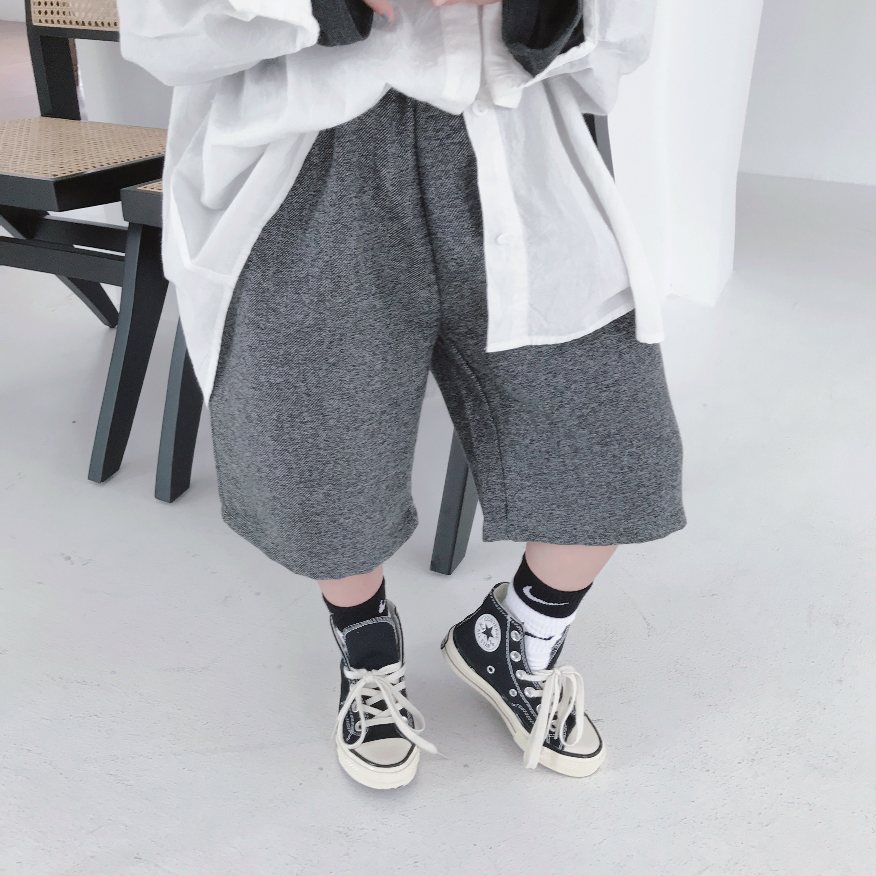 Good for a Han version of thin Ni Men and women Loose Straight Tube Pants Children Wide Leg Loose Hair Pants 50% Pants Outer Pants