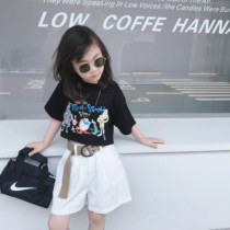 Individuals and boys childrens clothing cartoon print short sleeve T-shirt childrens short loose T top 631