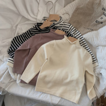 Childrens interior wear base shirt Korean version of male and female children rabbit wool core yarn knitted neck sweater 874