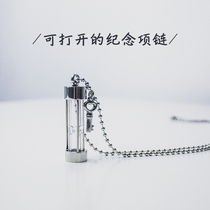 Pet hair commemorative photo custom necklace hourglass thing to save loved ones cat and dog ashes pendant