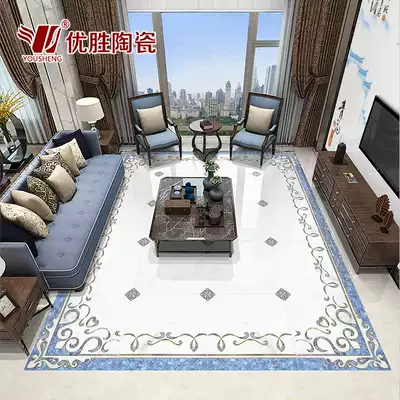 European-style aisle Corridor Dining room door Living room floor tiles Parquet tiles Mediterranean carpet flower 800x800 cast crystal brick