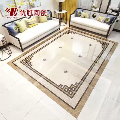 New Chinese style Entrance porch Dining living room 800x800 Parquet floor tiles Marble full cast glaze floor tiles
