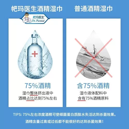 帊玛医生 Антибактериальные салфетки, портативные ватные диски для младенца