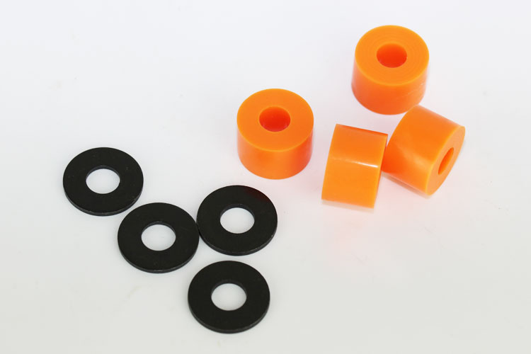 Ván trượt PU giảm xóc cầu trượt cầu treo bộ phận trượt ván bốn bánh ván trượt cao su gioăng bát hình đỉnh - Trượt băng / Trượt / Thể thao mạo hiểm giay patin