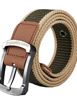 Work belt Mens sturdy and durable wear leather belt Male Lauprotect old canvas belt worker pants with middle-aged students