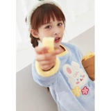 Пижама, зимний детский бархатный флисовый удерживающий тепло комплект, детская одежда