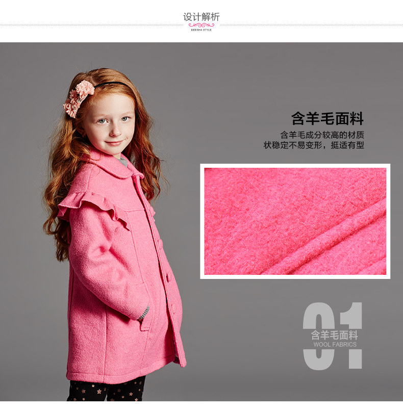 Manteau pour fille DEESHA en mélange - Ref 2161963 Image 14