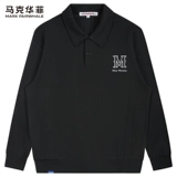 Осенний лонгслив, футболка polo, изысканный стиль, с вышивкой