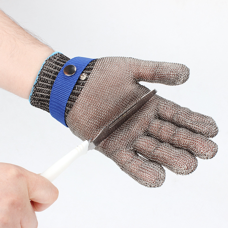 Anti-cut injury gloves cut butchery kill fish 5 level anti-cut abrasion resistant hand protection 316 stainless steel wire gloves-Taobao
