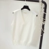 Vest nữ áo len ngắn phiên bản Hàn Quốc của mùa xuân và mùa thu áo len mới mặc vest cổ chữ v Vest mỏng đa năng áo kiểu nữ đẹp tuổi 35 Áo vest