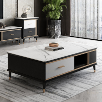 Nordic net Red light luxury coffee table TV cabinet combination Home postmodern simple living room furniture set imitation marble