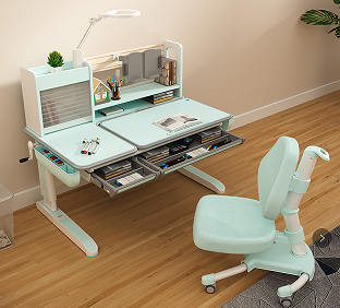 Doctoral student with children study table with lifting and healthy writing desk DRZ-81200L