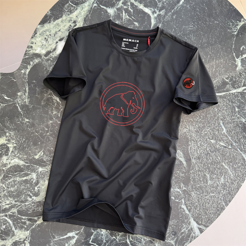26 Summer New Style Mammoth Glacier Short-Sleeved Men's Sports Casual Quick-Drying Large Size Embroidered Half-Sleeved Outdoor Running T-Shirt